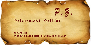 Polereczki Zoltán névjegykártya