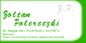 zoltan polereczki business card